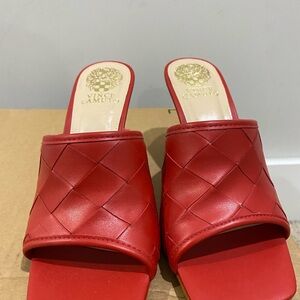 Red Vince Camuto Mules